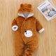 bear design long sleeve baby jumpsuit