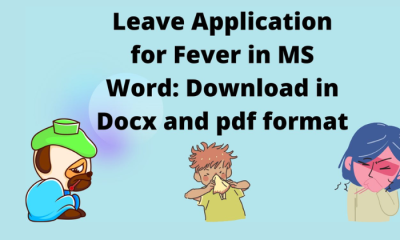 Leave Application for Fever in MS Word 2024: docx pdf format: docx pdf format